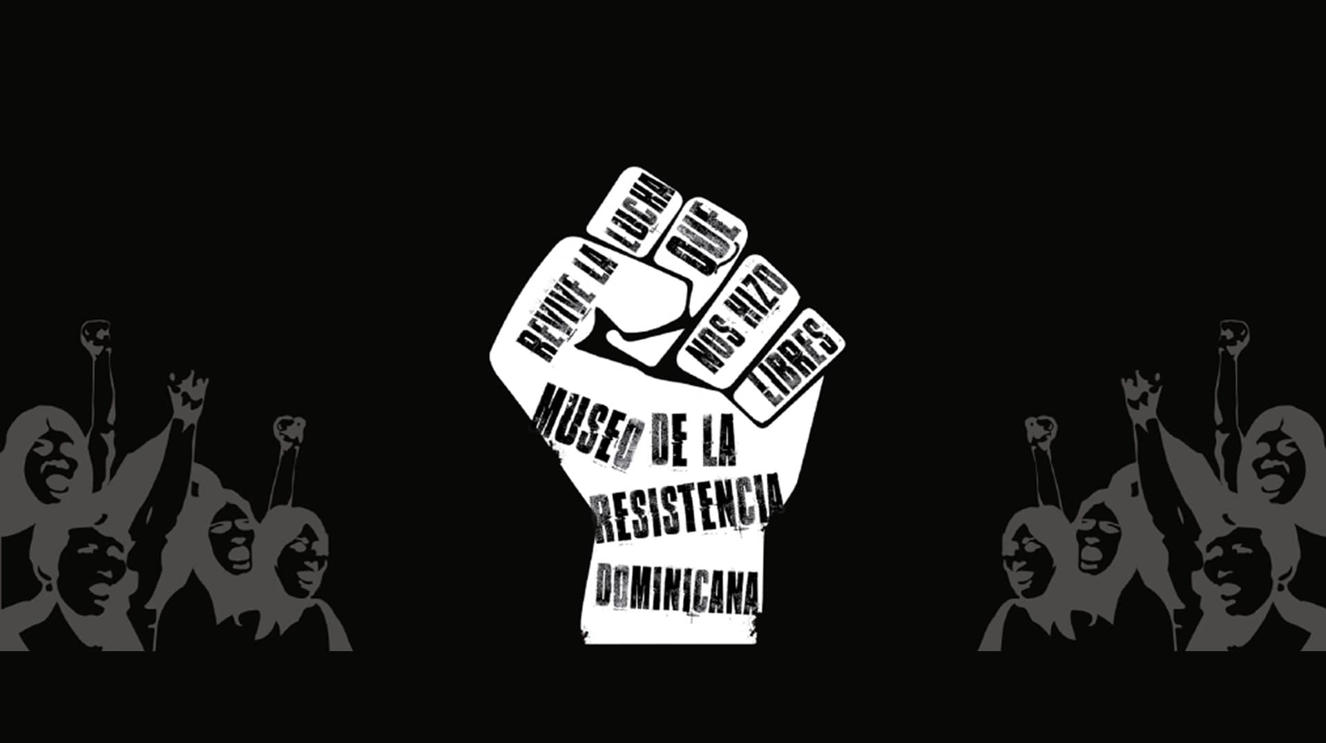 Puño en alto como símbolo de la resistencia dominicana.